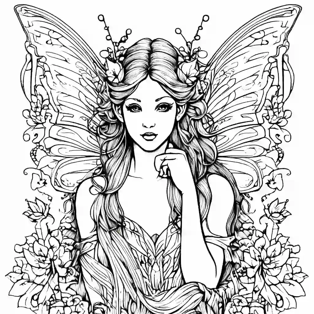 Music Fairy coloring pages